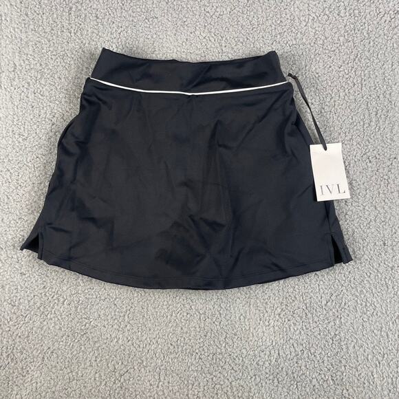 IVL Collective Women's 2 Jet Black Nylon Spandex High Rise Tennis Skort - Picture 1 of 12